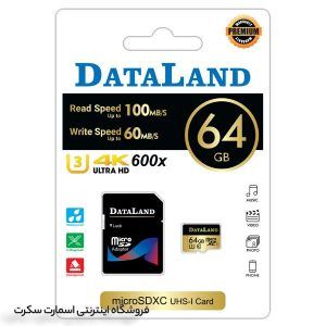 خرید اینترنتی کارت حافظه میکرو اس دی 64 گیگابایت دیتالند Dataland از اسمارت سکرت