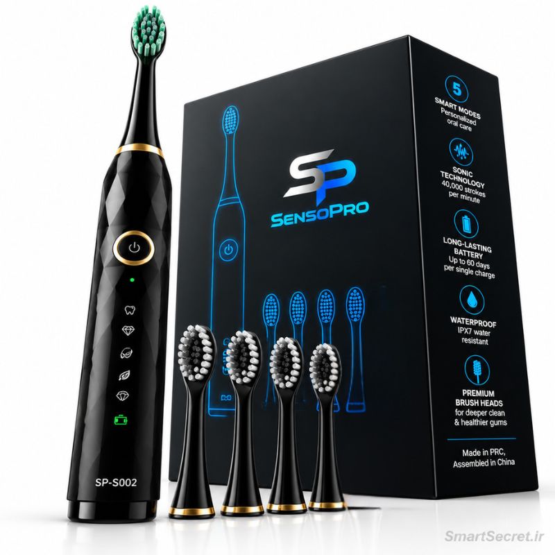 مسواک برقی سونیک مدل SP-S002 برند سنسوپرو SensoPro